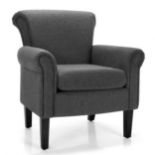 Upholstered Lounge Tub Armchair for Living Room Bedroom