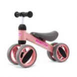 Baby Balance Bike with 4 Wheels and Limited Steering