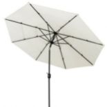 3 Meter Double Vented Outdoor Umbrella with Push Button Tilt and Manual Crank