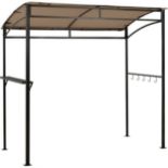 7 Feet Grill Gazebo with Serving Shelf and Storage Hooks