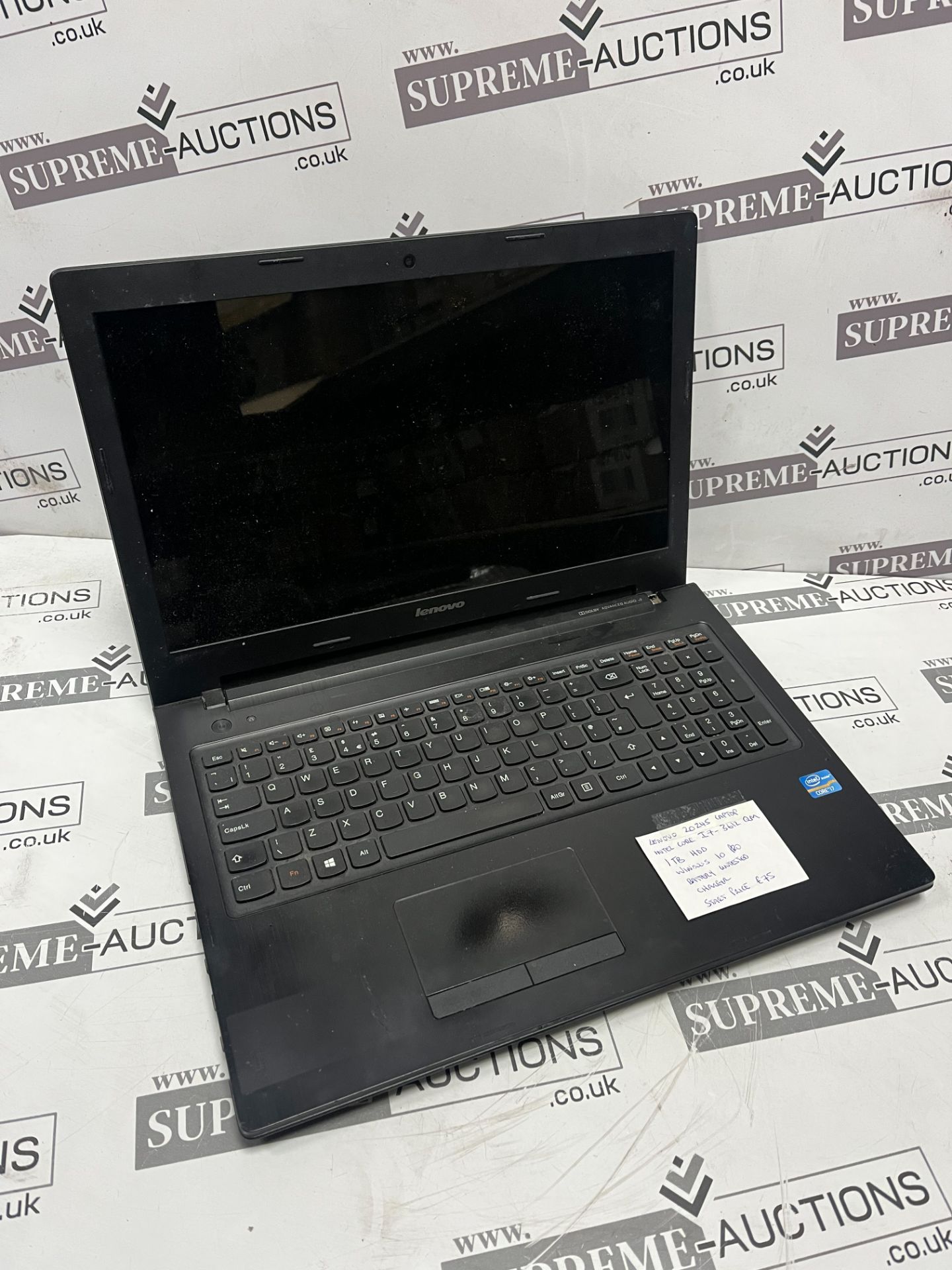 LENOVO G500S 20245 15.6" Windows 10 Pro Laptop. Intel Core i7-3612QM, 8GB RAM, 1TB Hard Drive, DVD-