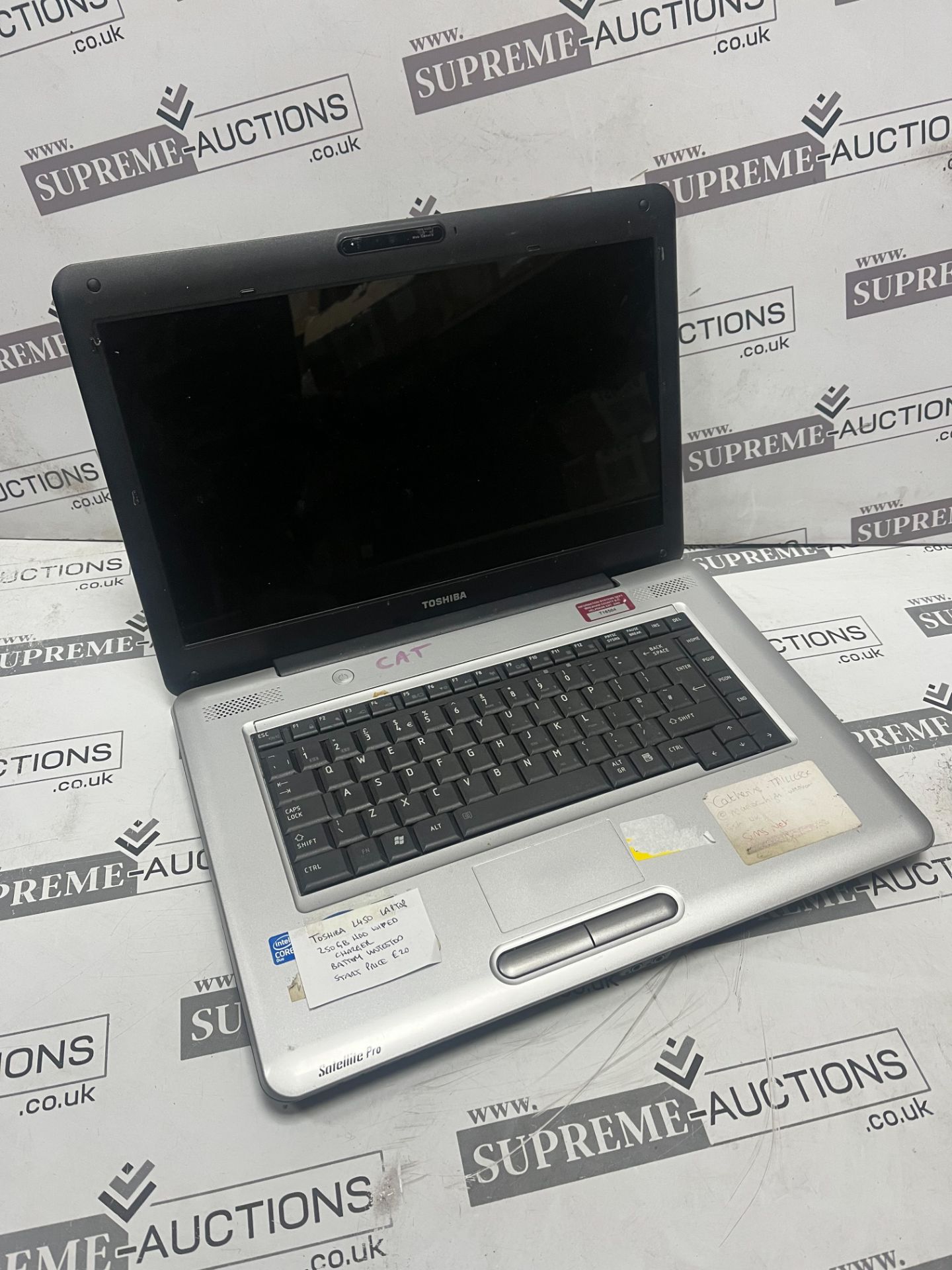TOSHIBA Satallite Pro L450 15.6" Laptop. (OFC). Intel Core 2 Duo, 4GB RAM, 250GB Hard Drive, DVD-RW,
