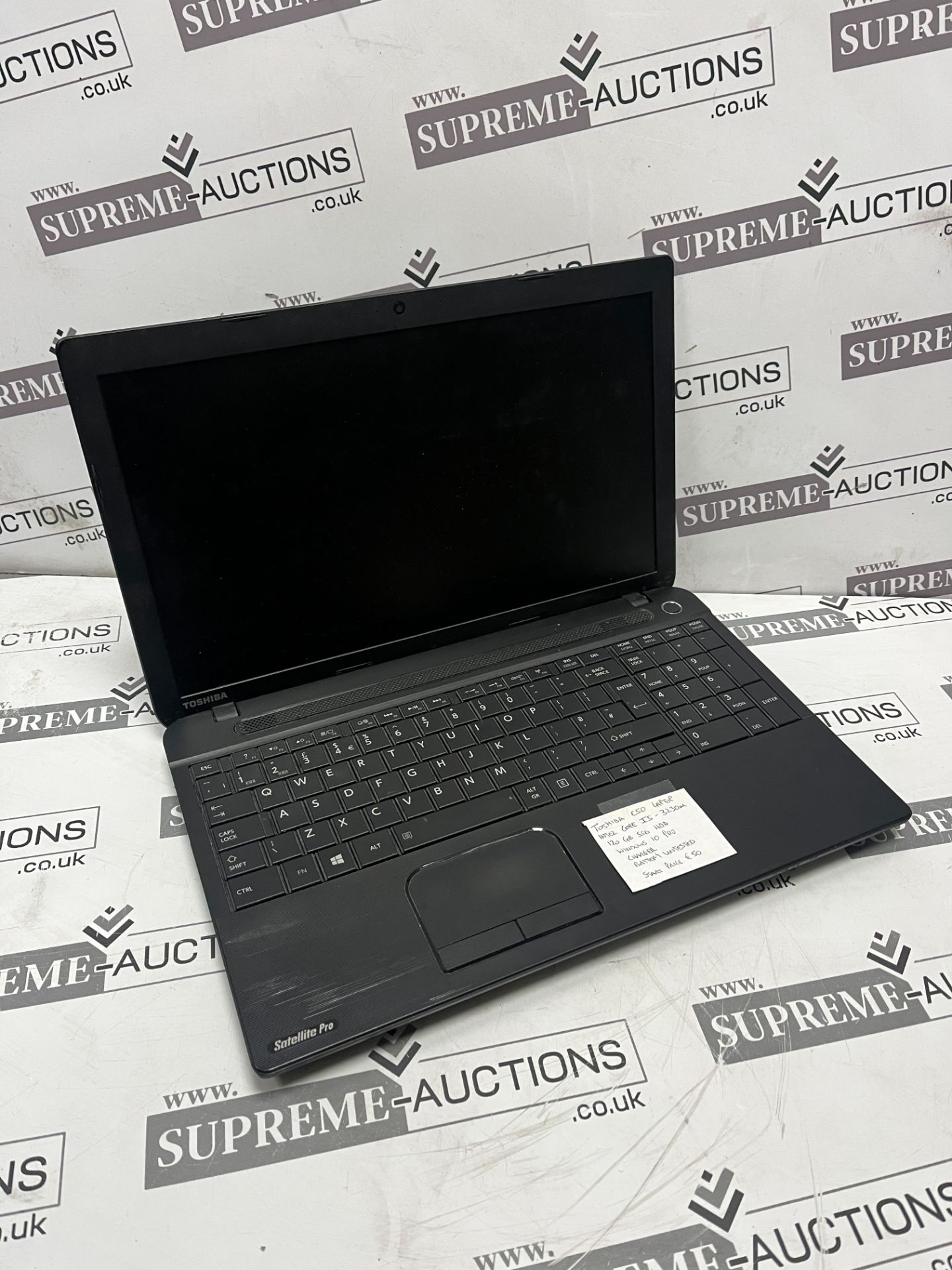 TOSHIBA Satellite Pro C50 15.6" Windows 10 Pro Laptop. Intel Core i5-3230M, 4GB RAM, 120GB SSD,