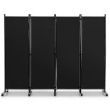 d4-Panel Folding Room Divider with Wheels for Living Room Bedroom. - SR41. Looking for a room