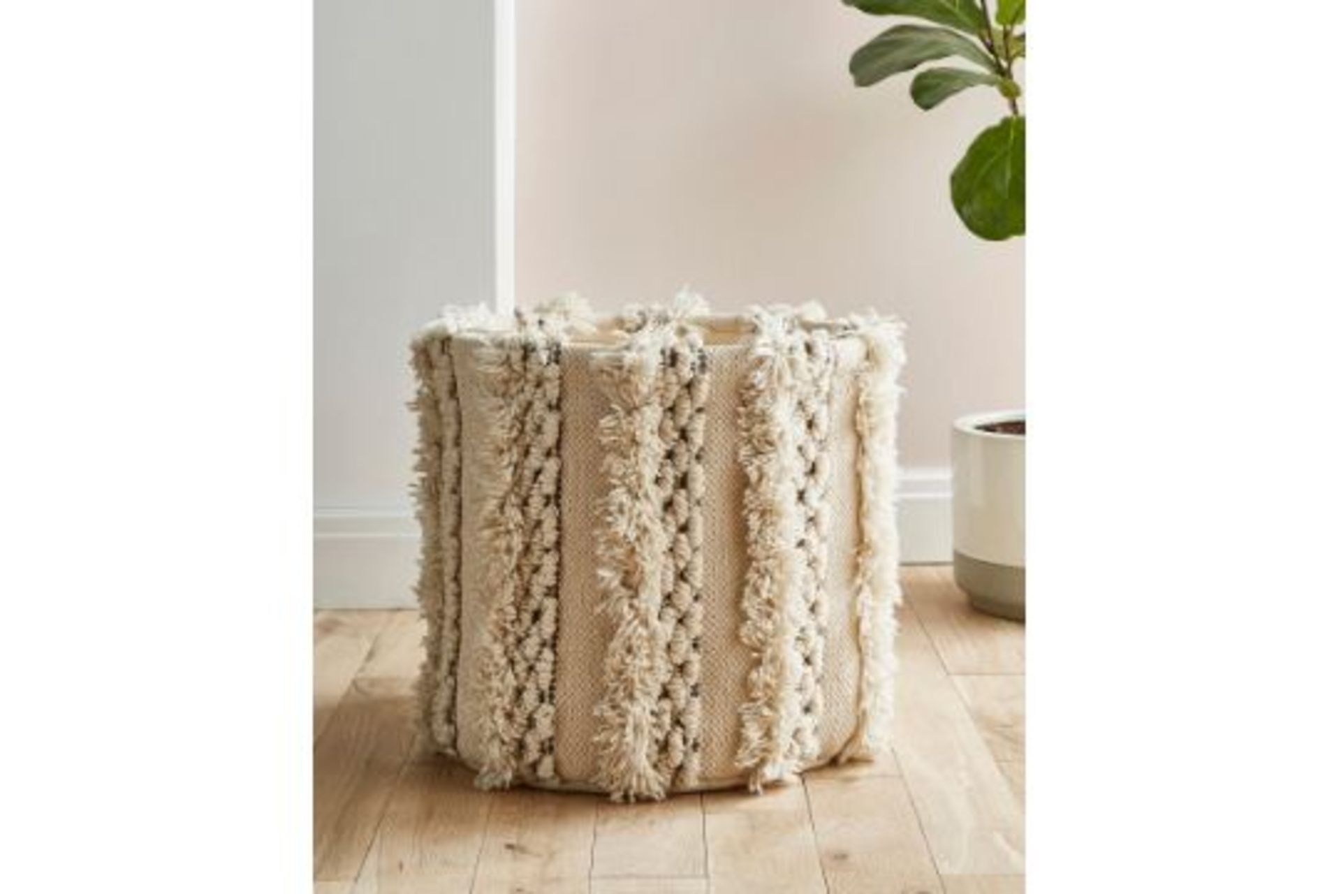 4x BRAND NEW LUXURY Embroidered Storage Basket. RRP £39 EACH. An attractive way to keep a space neat