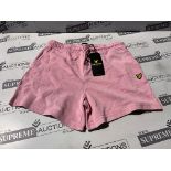 (NO VAT) 9 X BRAND NEW LYLE AND SCOTT PINK SHORTS AGE 12-13 R16-8