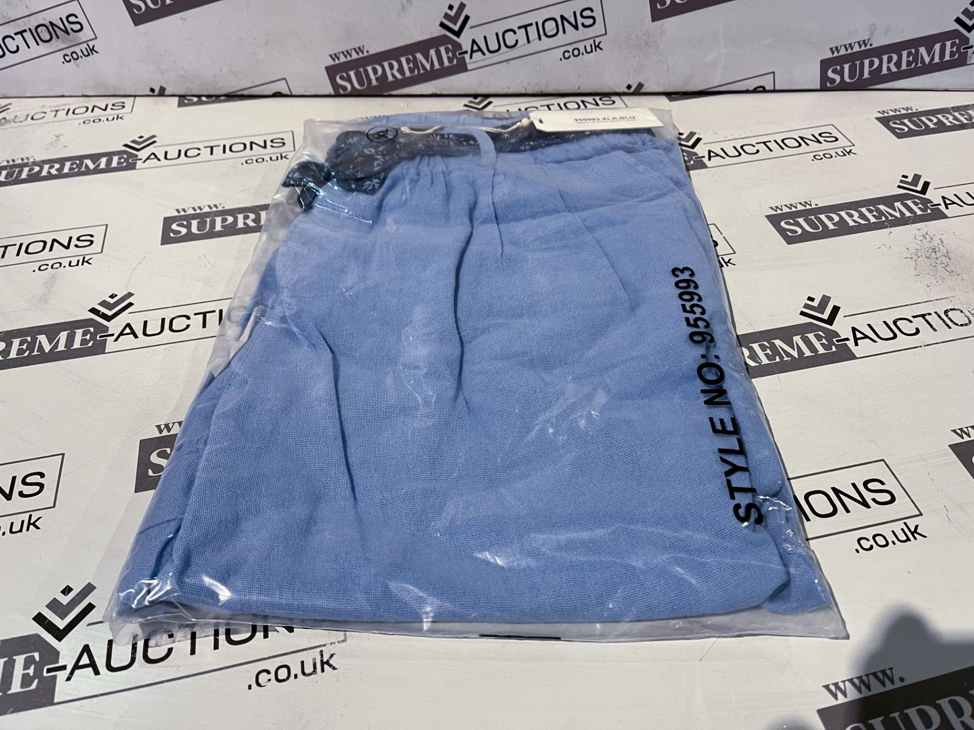 10 X BRAND NEW MAISON DE NIMES BLUE BELTED TROUSERS SIZE XL R16-5