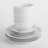 8 X BRAND NEW LUXURY PORCELAIN WHITE 12 PIECE DINNERWARE SETS