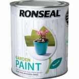 12 X BRAND NEW RONSEAL PEACOCK MATT GARDEN PAINT 750ML RRP £30 EACH