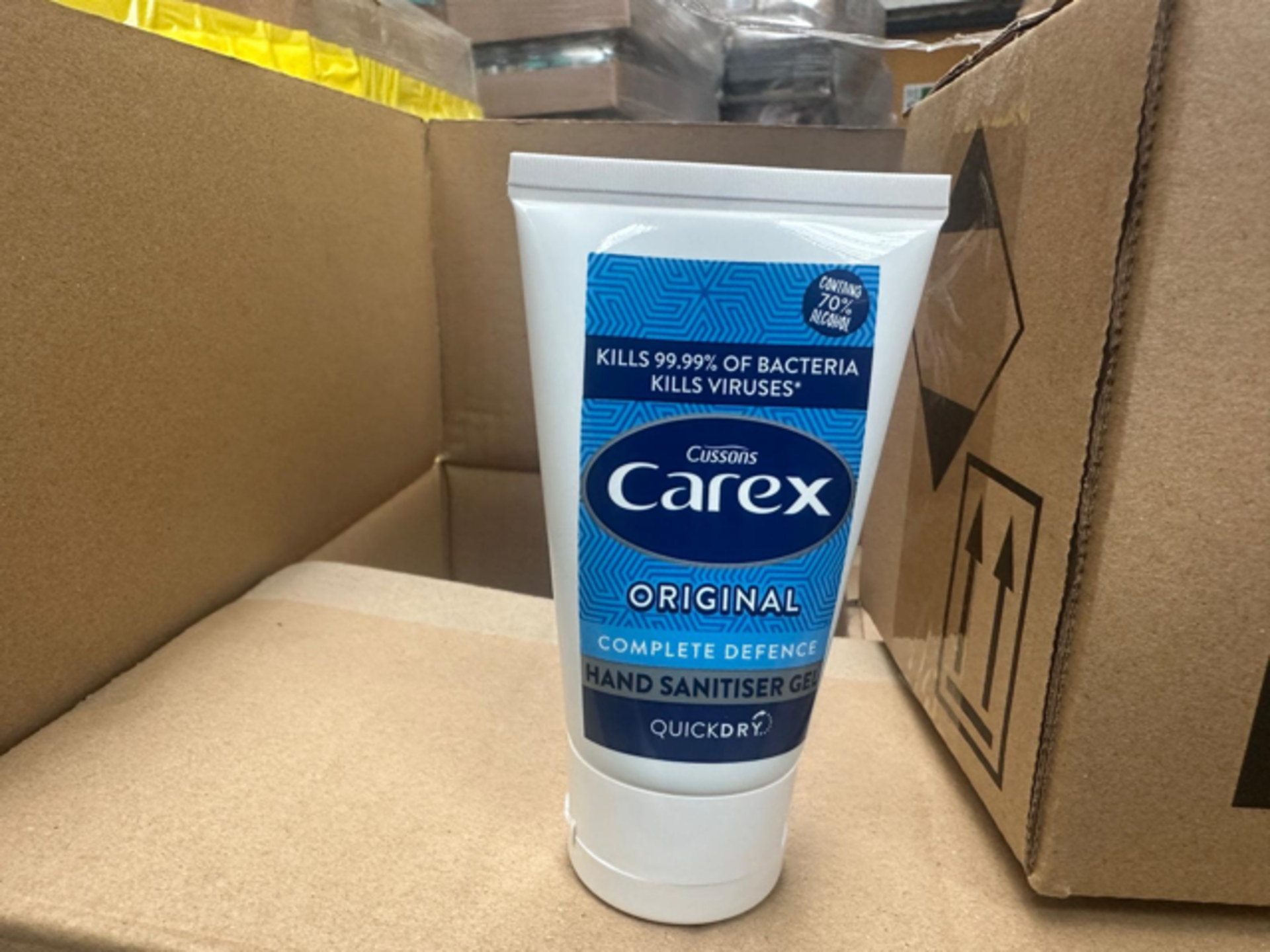 PALLET TO CONTAIN 3168 X BRAND NEW CAREX 50ML HANDBAG HAND SANITISING GEL