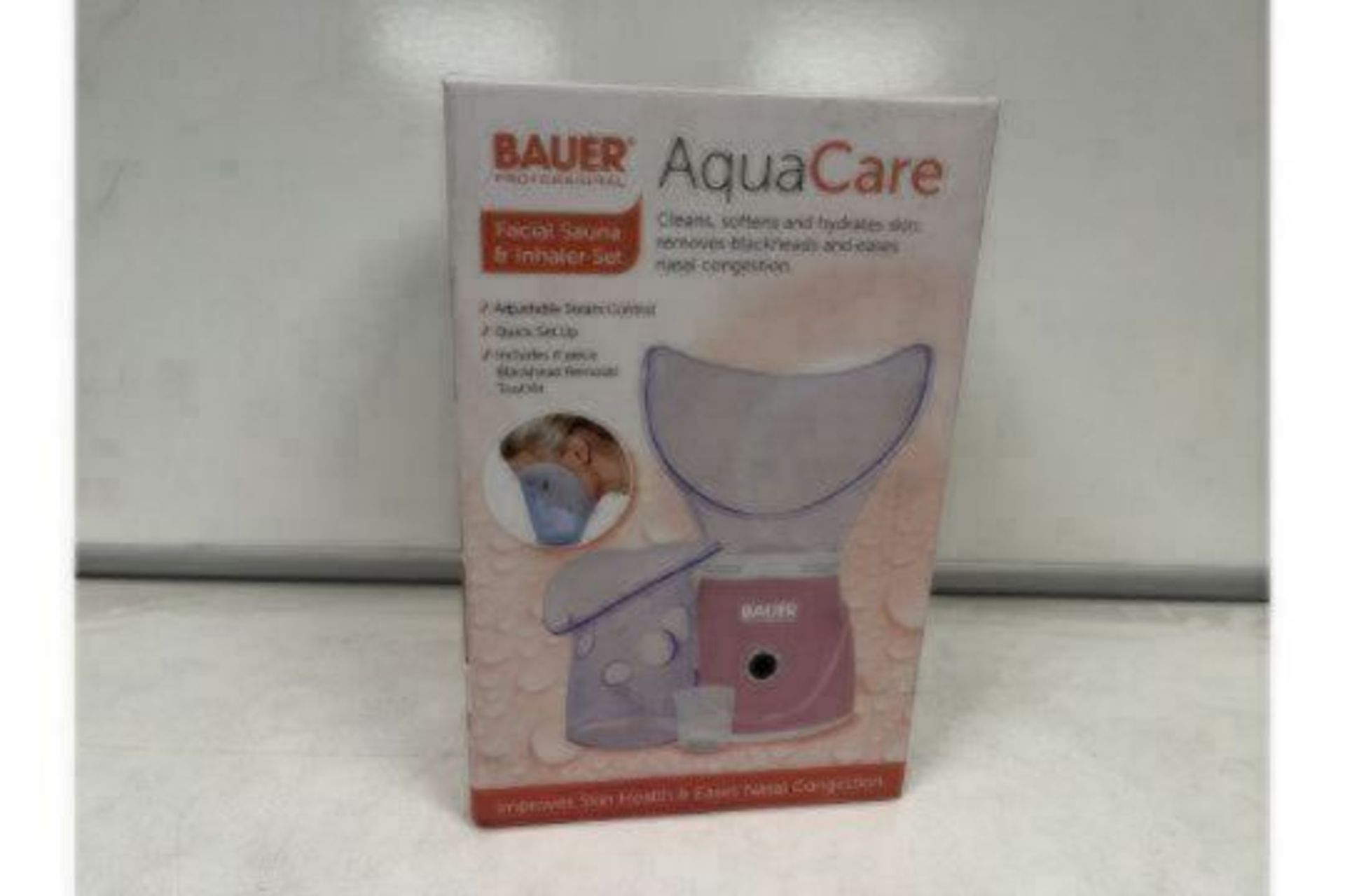 2 X BRAND NEW BAUER AQUA CARE FACIAL SAUNA AND INHALER SETS R4.5