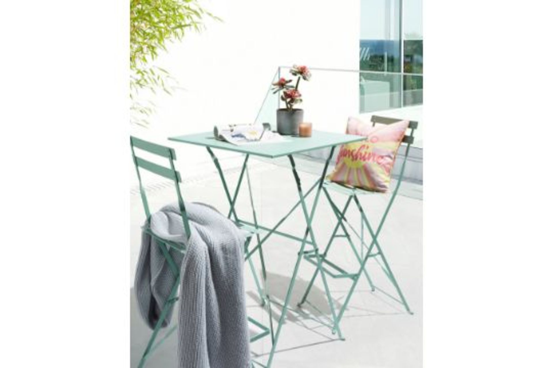TRADE PALLET TO CONTAIN 6x BRAND NEW Palma Bistro Bar Set GREEN. RRP £159 EACH. Liven up your