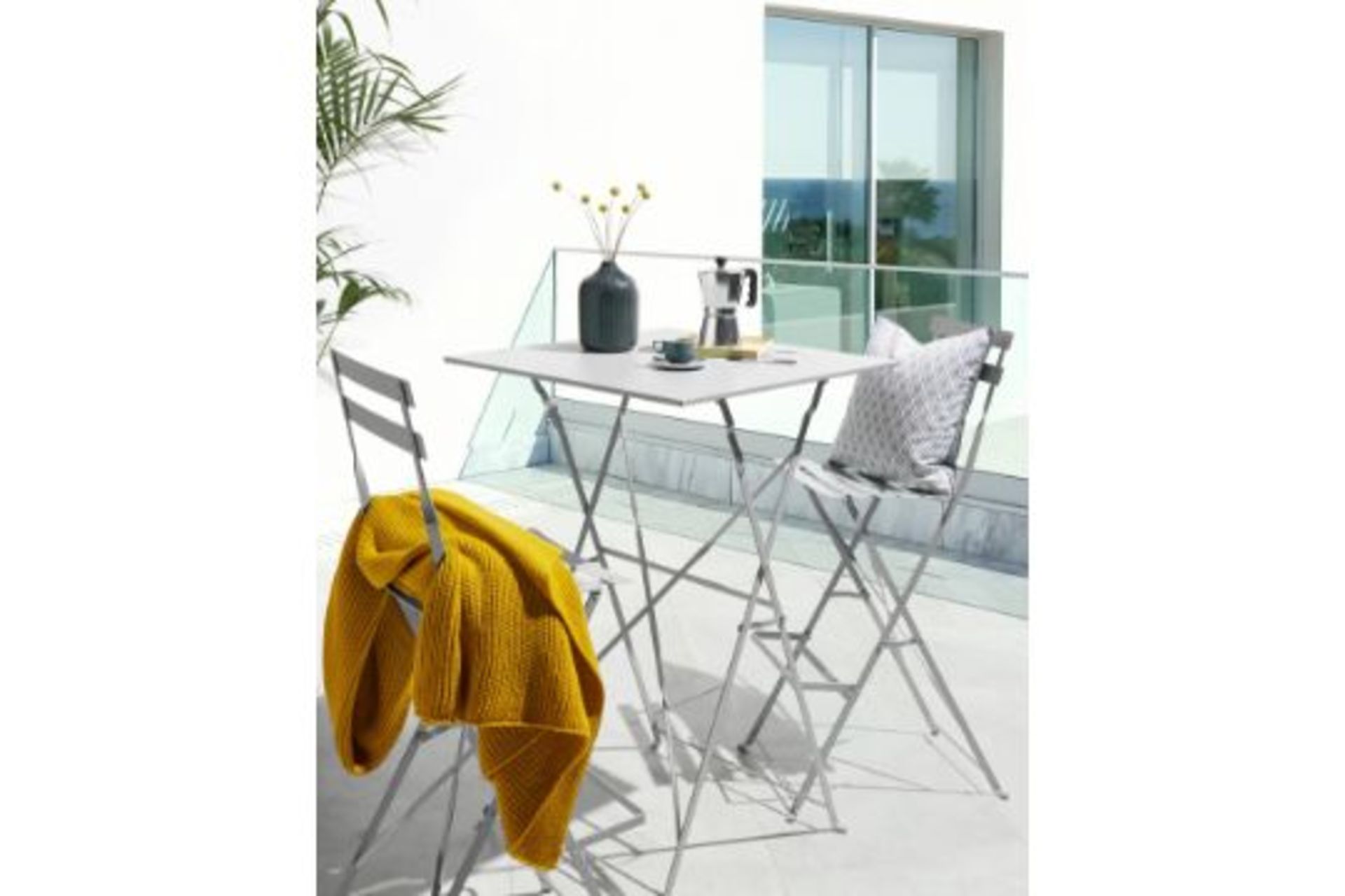 TRADE PALLET TO CONTAIN 6x BRAND NEW Palma Bistro Bar Set GREY. RRP £159 EACH. Liven up your