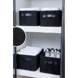 8 X BRAND NEW SISTERS STYLE SETS OF 2 BLACK NESTED STORAGE BOXES R9.8