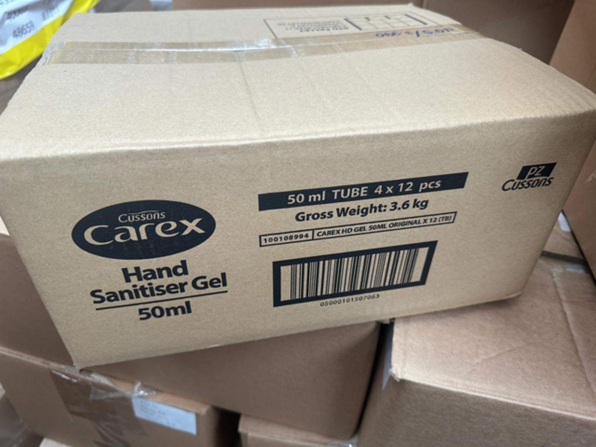 PALLET TO CONTAIN 3168 X BRAND NEW CAREX 50ML HANDBAG HAND SANITISING GEL - Image 3 of 4