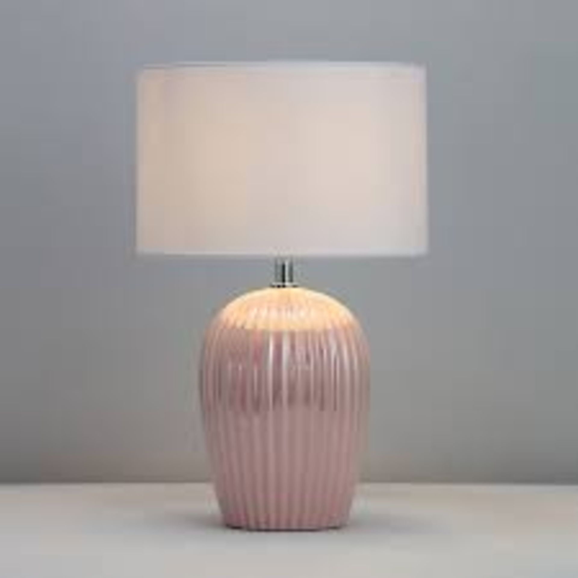 Inlight Hermippe Ceramic Pink Table light. - SR48. The traditional, pink glazed, ceramic Hermippe