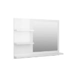 vidaXL Bathroom Mirror High Gloss White 60x10.5x45 cm Engineered Wood. - (R51). The wall mirror is