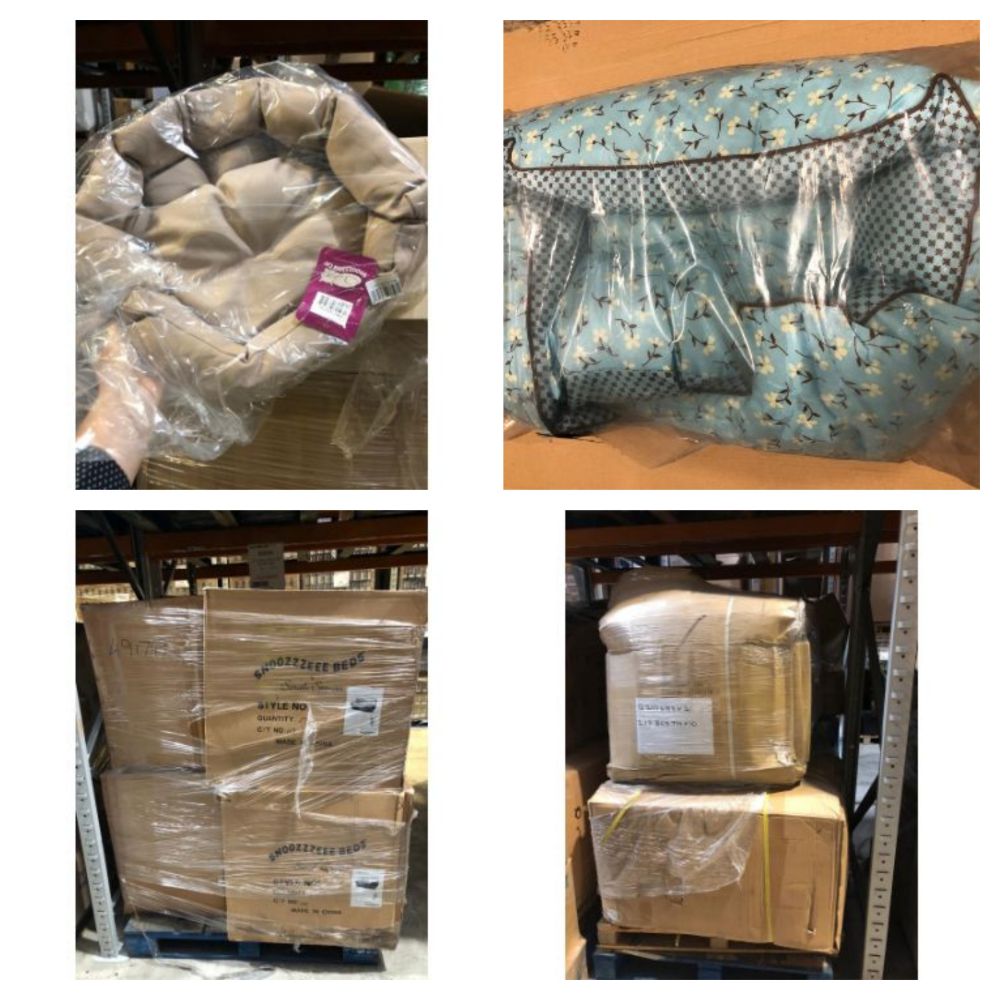 Liquidation of Pet Beds & Pet Products - Sold as Full Loads & Pallet Lots - Delivery Available - 119 Pallets - Huge Re-Sale Potential!