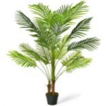 1.3M Artificial Phoenix Palm Tree Plant with Plastic Pot - RRP £68.99 (LOCATION - H/S R 4.6)