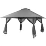 4 x 4m Pop-up Gazebo with Mesh Sidewalls and Adjustable Height - RRP £247.99 (LOCATION - H/S R 4.5)