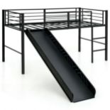 Sliding Loft Children Single Bed with Stairs and Safety Guardrails - RRP £233.99 (LOCATION - H/S R