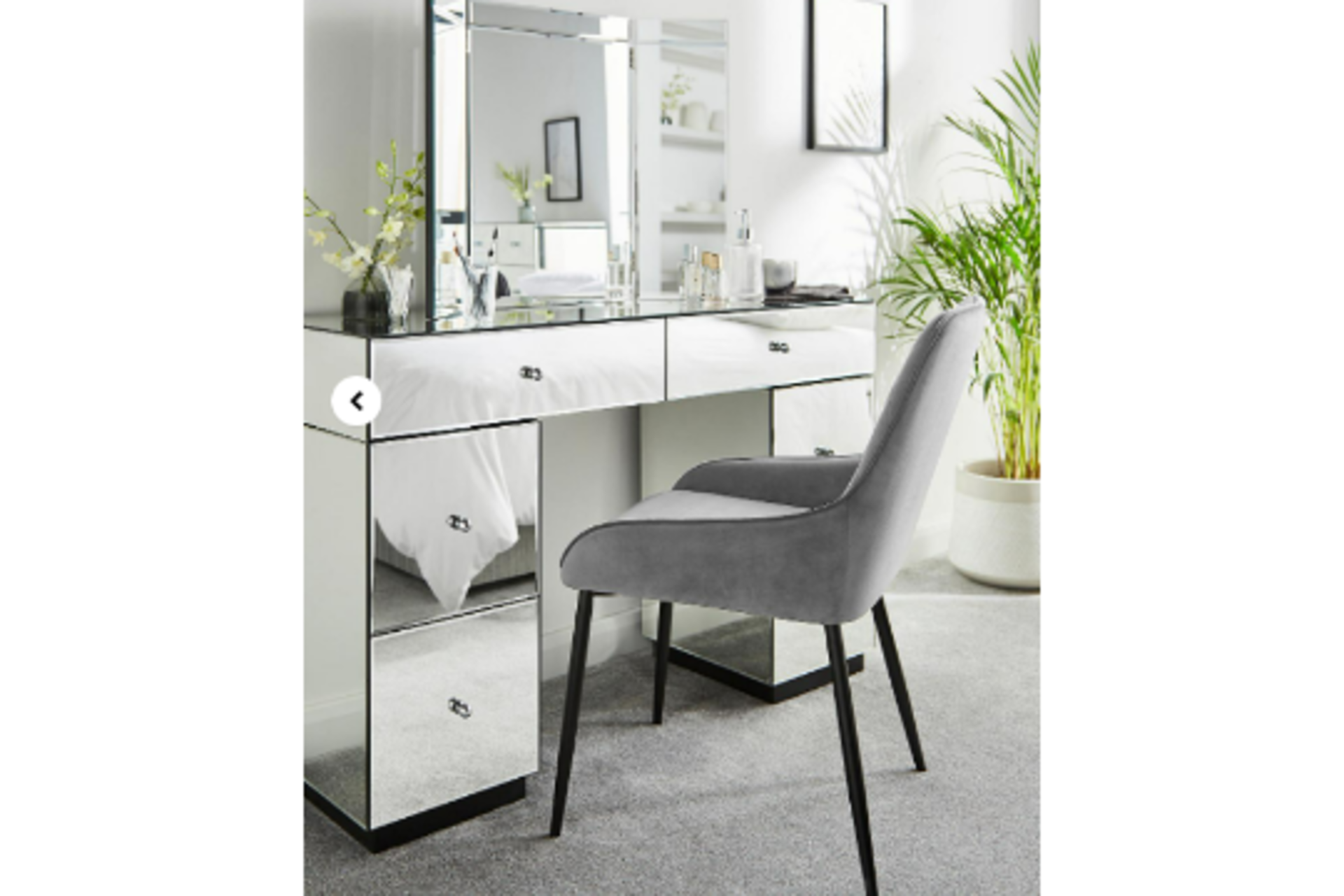 Trade Lot 4 x New & Boxed Luxury Deco Assembled Mirrored Dressing Table. RRP £599 each. The Mirage