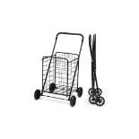 Heavy Duty Folding Shopping Cart with 83L Metal Basket. - SR36. (129/30) The grocery utility cart is