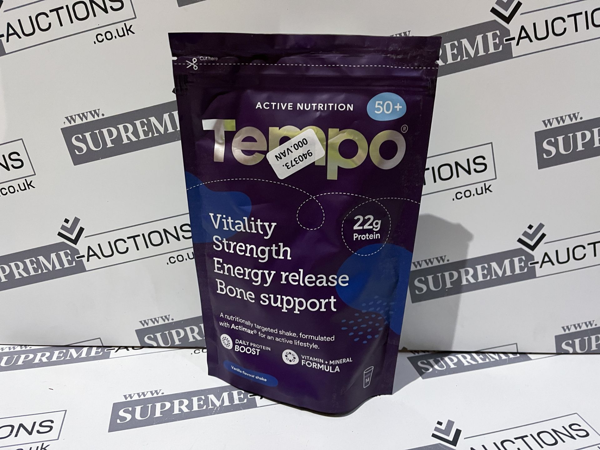 36 X TEMPO 22G PROTEIN VITALITY STRENGTH ENERGY RELEASE BONE SUPPPORT 420G (EXP 0CT23)