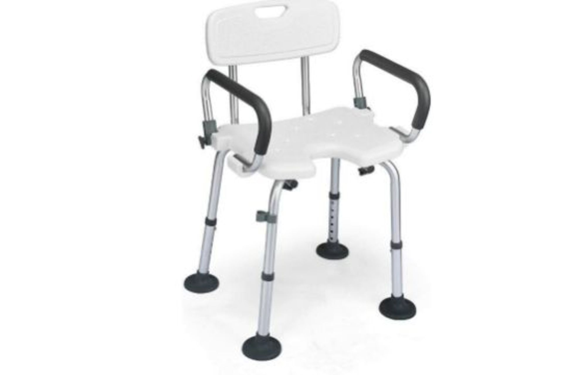 Shower Chair Height Adjustable Bath Stool with Removable Back and Arms No Slip - SR5 (41/30)