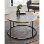 BRAND NEW AALIYAH LUXURY ROUND COFFEE TABLE R11-15