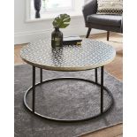 BRAND NEW AALIYAH LUXURY ROUND COFFEE TABLE R12-8