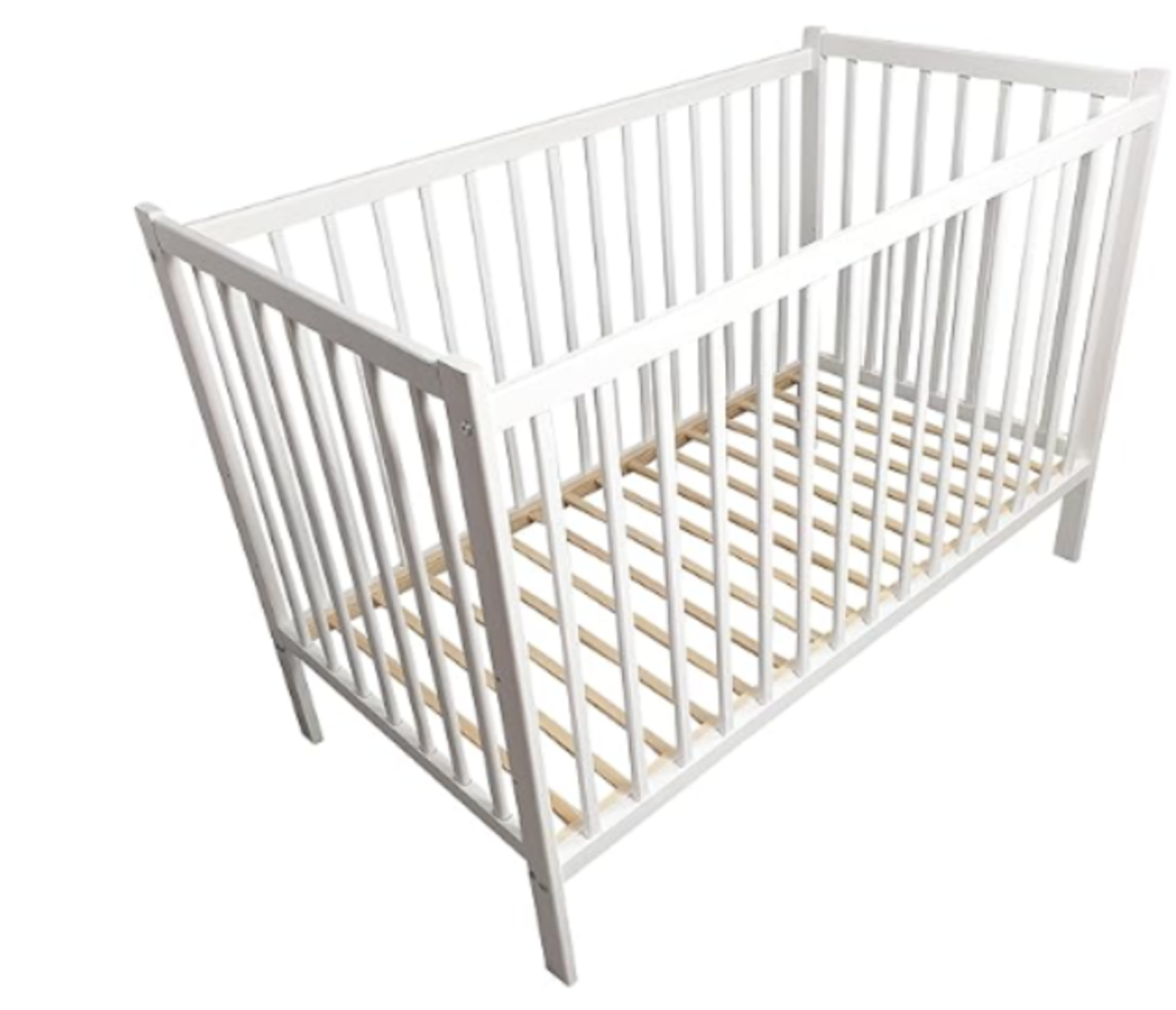 BRAND NEW LITE COT BED WHITE WOODEN RP £179 (BED02-WHITE)