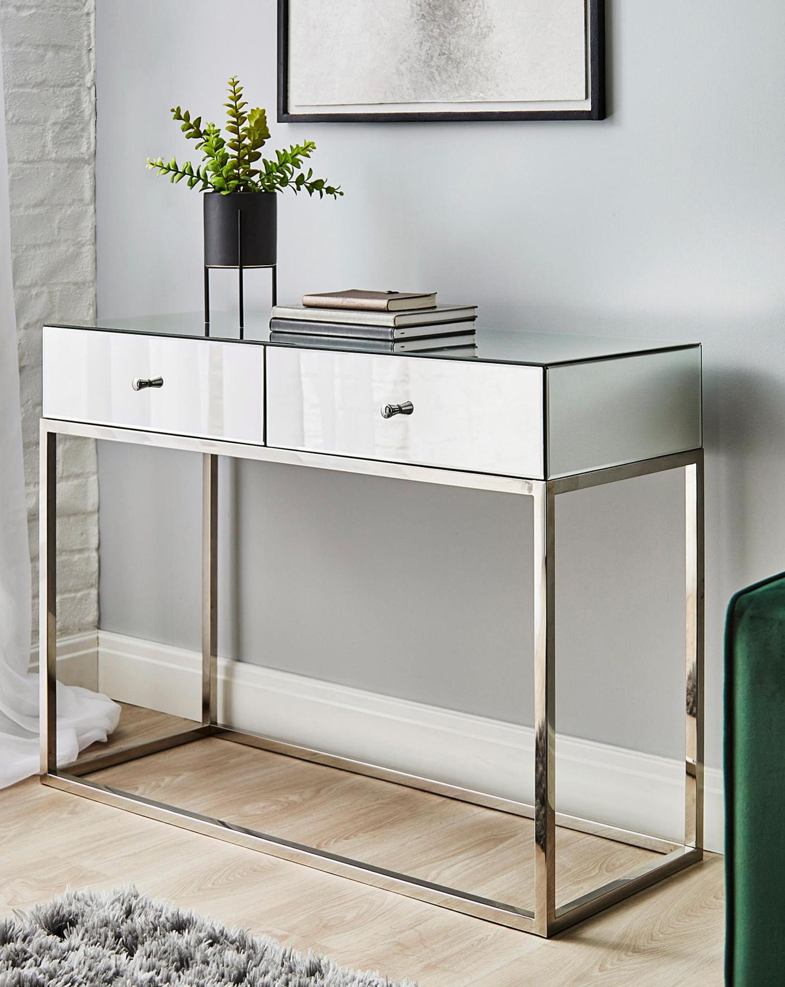 BRAND NEW CLAUDIA MIRRORED CONSOLE TABLE R12-5