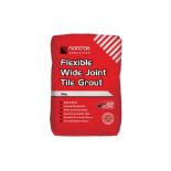 15 X BRAND NEW NORCROS FLEXIBLE WIDE JOINT TILE GROUT 10KG ARCTIC WHITE R7-1