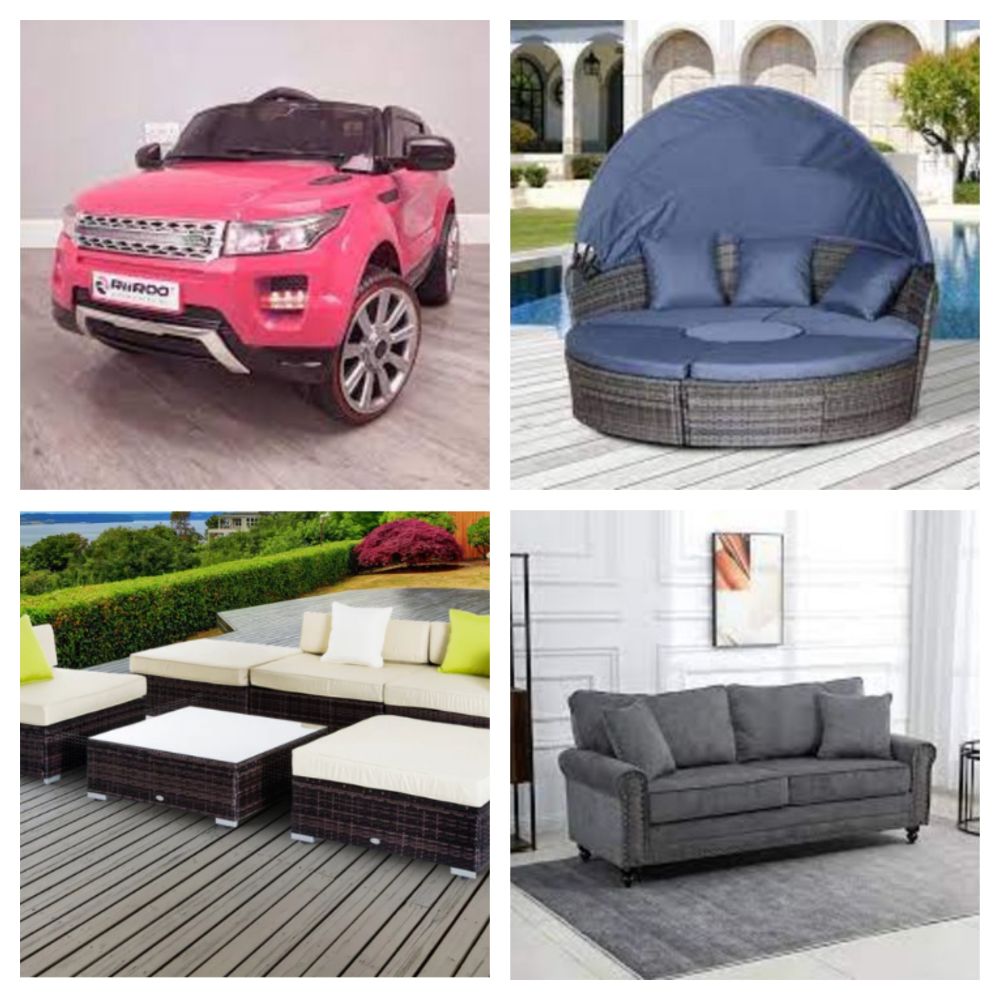 Luxury Hard Top Gazebos, Metal Sheds, Luxury Rattan Conservatory & Garden Sets, Bistro, Ride Ons, Office Chairs, Indoor Furniture & Much More!