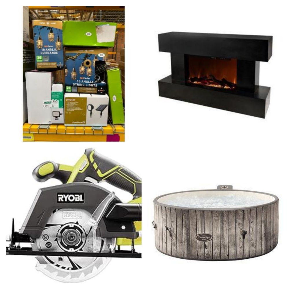 Ryobi, Bosch, Lay-Z-Spa, Lighting, Power Tools, Luxury Fires & Fire Suites, DIY & More - Trade & Single Lots - Delivery Available!