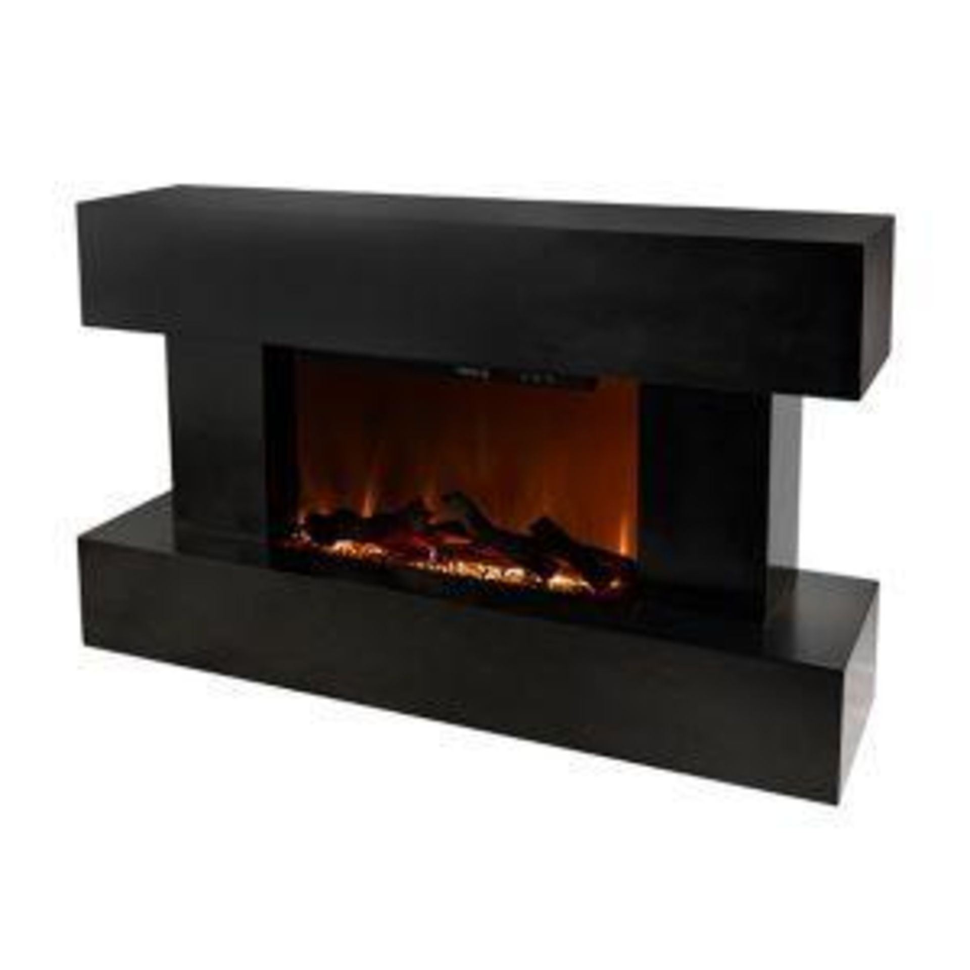 Focal Point Rivenhall Contemporary 2kW Gloss Black Electric Fire - RRP £395 (LOCATION - H/S R 5.7)
