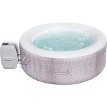 Lay-Z-Spa Cancun Hot Tub, 120 AirJet Rattan Design Inflatable Spa with Freeze Shield Technology, 2-4