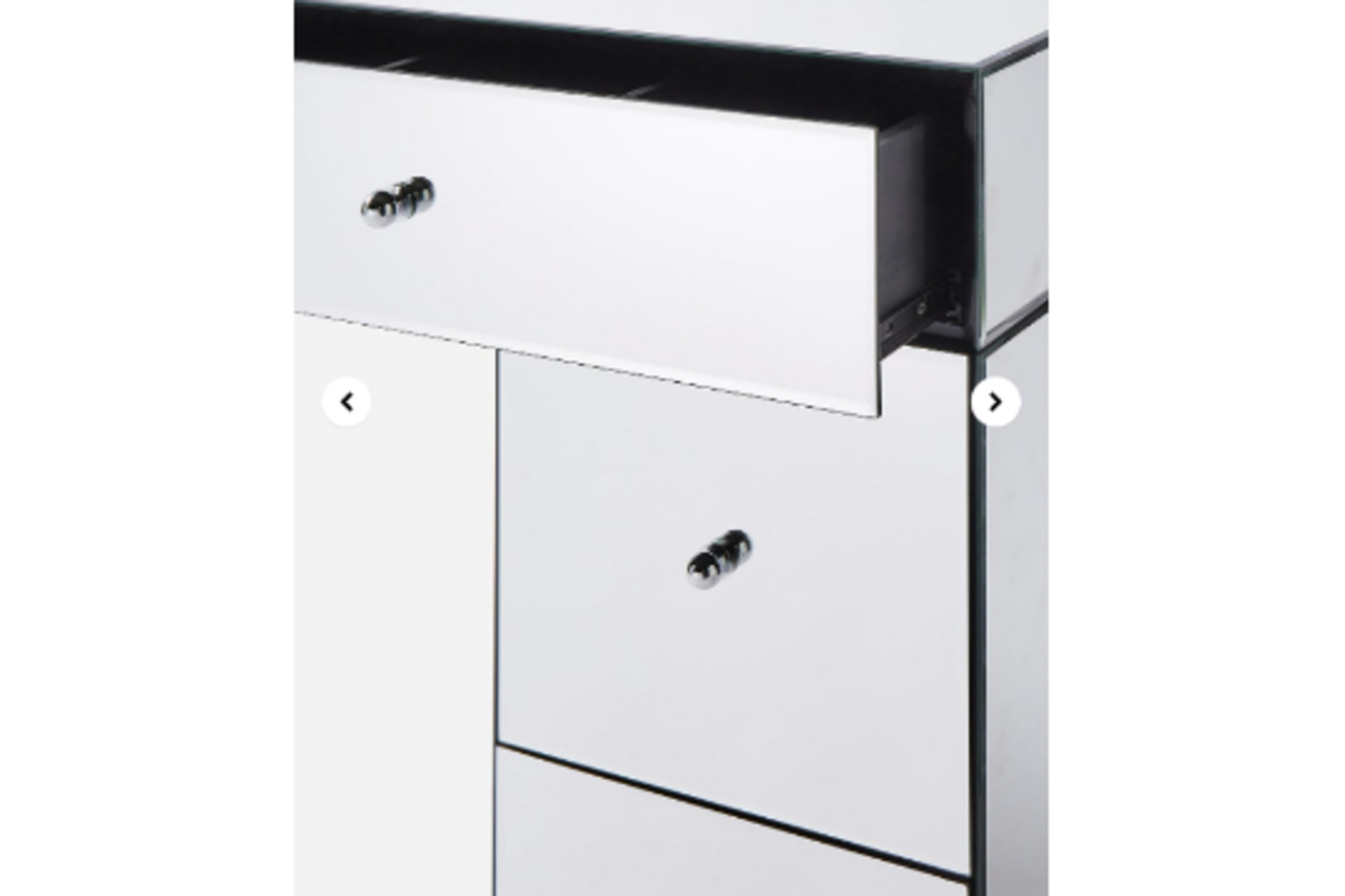 New & Boxed Luxury Deco Assembled Mirrored Dressing Table. RRP £599. The Mirage Mirrored Dressing - Image 3 of 4