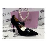 NEW & BOXED MARY CHING Janet 50 Heel Ladies High End Fashion Shoes. WHITE. SIZE 37. RRP £525. (S1.