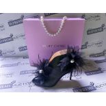 NEW & BOXED MARY CHING Diana 80 Heel Ladies High End Fashion Shoes. BLACK. SIZE 40. RRP £475. (S1.