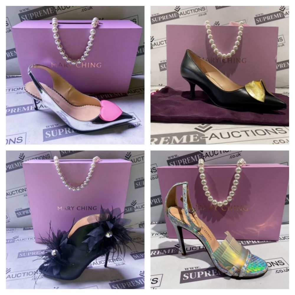 Liquidation of Premium High End Ladies Fashion Shoes From Mary Ching in Various Styles, Sizes, RRP £475 TO £795