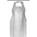 10 X BRAND NEW PACKS OF 1000 16 MICRON WHITE APRONS 27 X 46 INCH R12.6