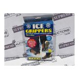 72 X BRAND NEW NON SLIP ICE GRIPPERS PERFECT FOR THE WINTER WEATHER, WALKERS/HIKERS ETC. RRP £14.