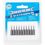 25 X BRAND NEW SILVERLINE PACK OF 10 TORX CR-V SCREWDRIVER BITS R17.4