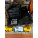 9 PIECE MIXED LOT INCLUDING AXUS PAINT TRAYS AND DEWALT TRAY R7.1