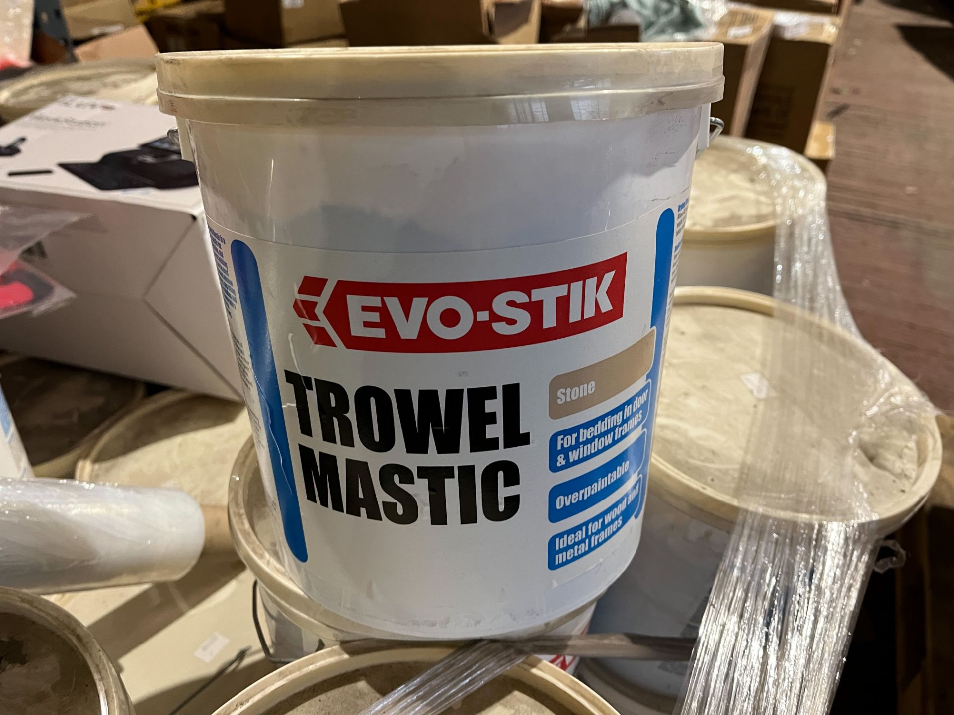 25 X BRAND NEW EVOSTIK TROWEL MASTIC STONE 10KG R15-5