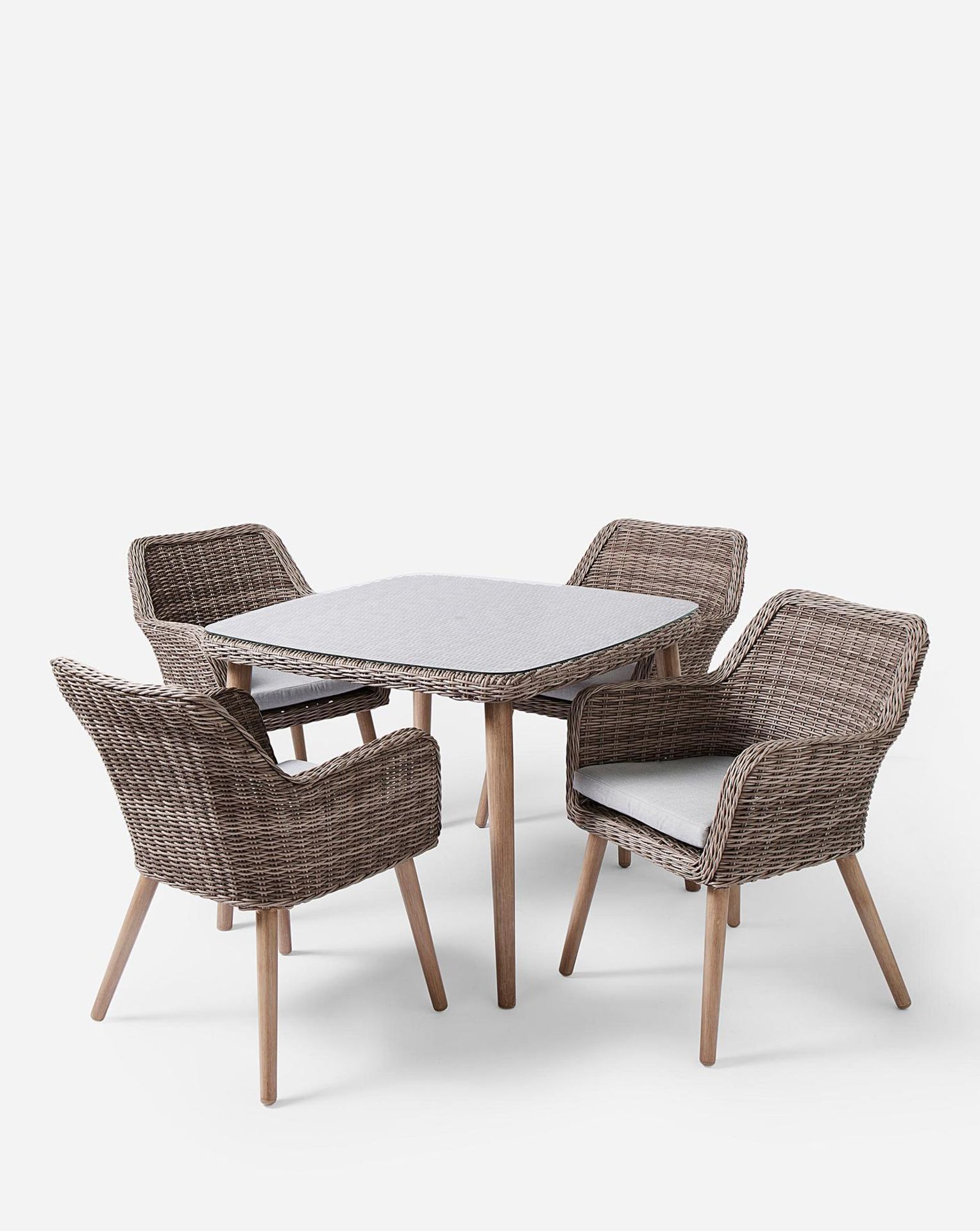 TRADE LOT 3 X BRAND NEW Maldives 4 Seater Dining Set GREY. RRP £879 EACH. This 4 seater dining set - Image 3 of 3