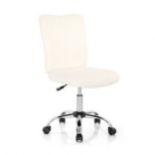 Adjustable Faux Fur Swivel Armless Office Chair with Chrome Base. - SR35. Designed with the idea