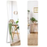 160 x 37 cm Free-standing Full Length Mirror. - SR37. The solid wood frame is sturdy and durable